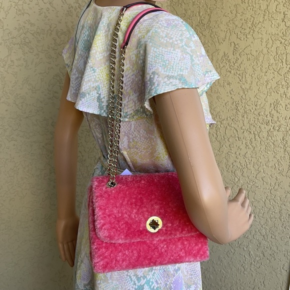 Kate Spade Natalia Foux Fur small flap crossbody - Picture 12 of 16